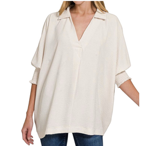 Umgee Cream Women's Top Size XL